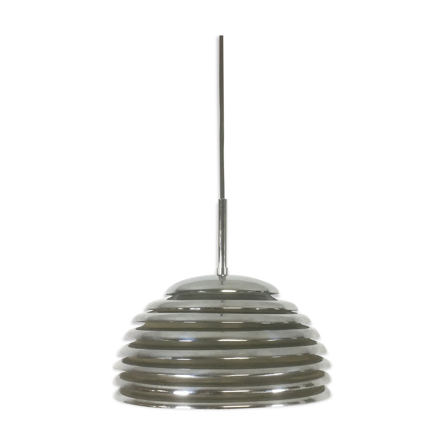 Chrome hanging lamp of Kazuo Motozawa for Staff lights germany