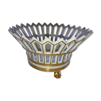 Openwork basket in Limoges Porcelain Jammet Seignolles