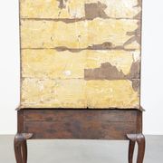 Early 18th century English oak chest on stand/ highboy