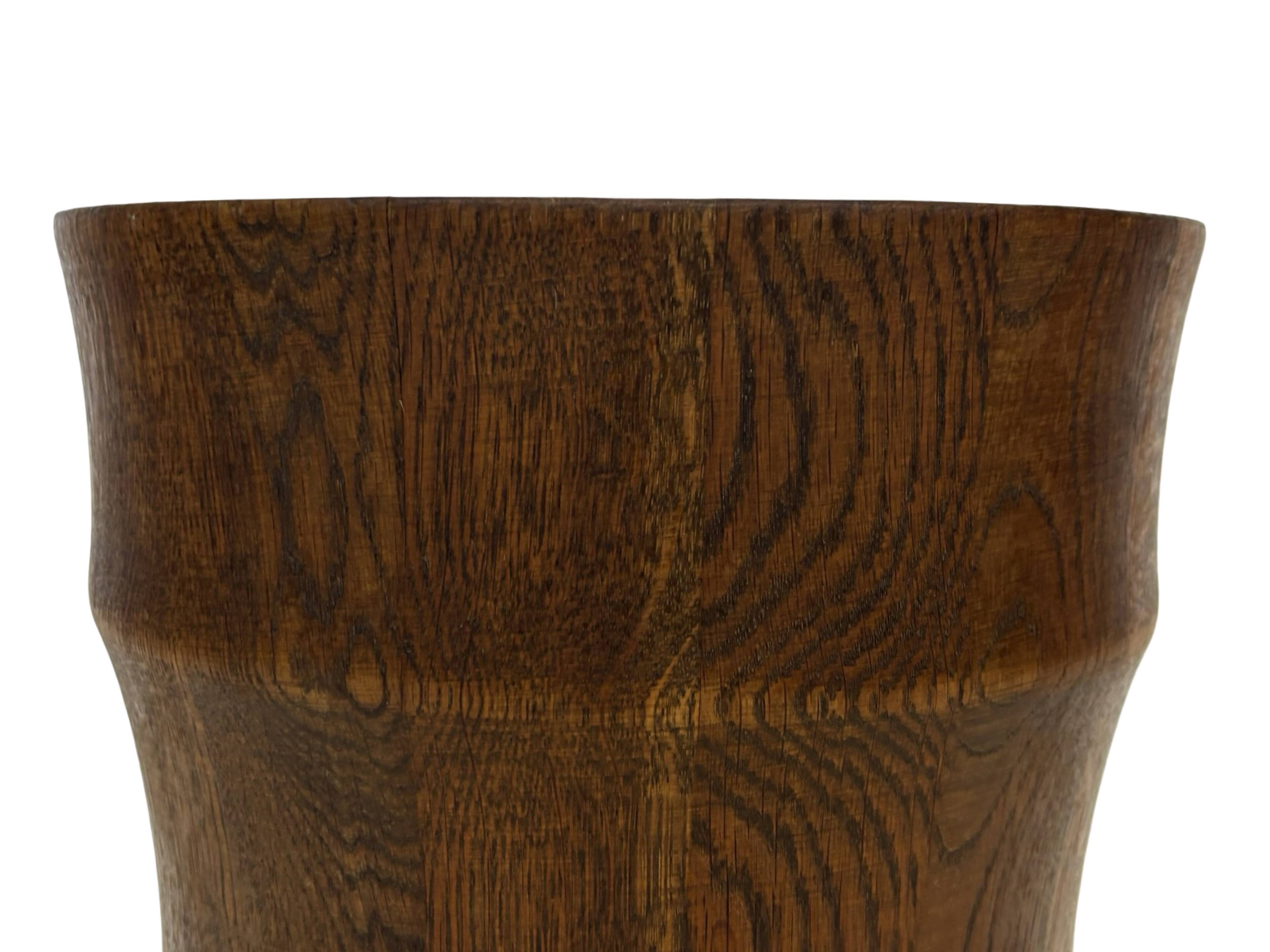 Vintage umbrella holder wooden basket storage 1960 minimalist design