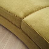 Green velour sofa, Danish design, 1960s, production: Denmark