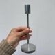 Pair of modernist aluminum candlesticks