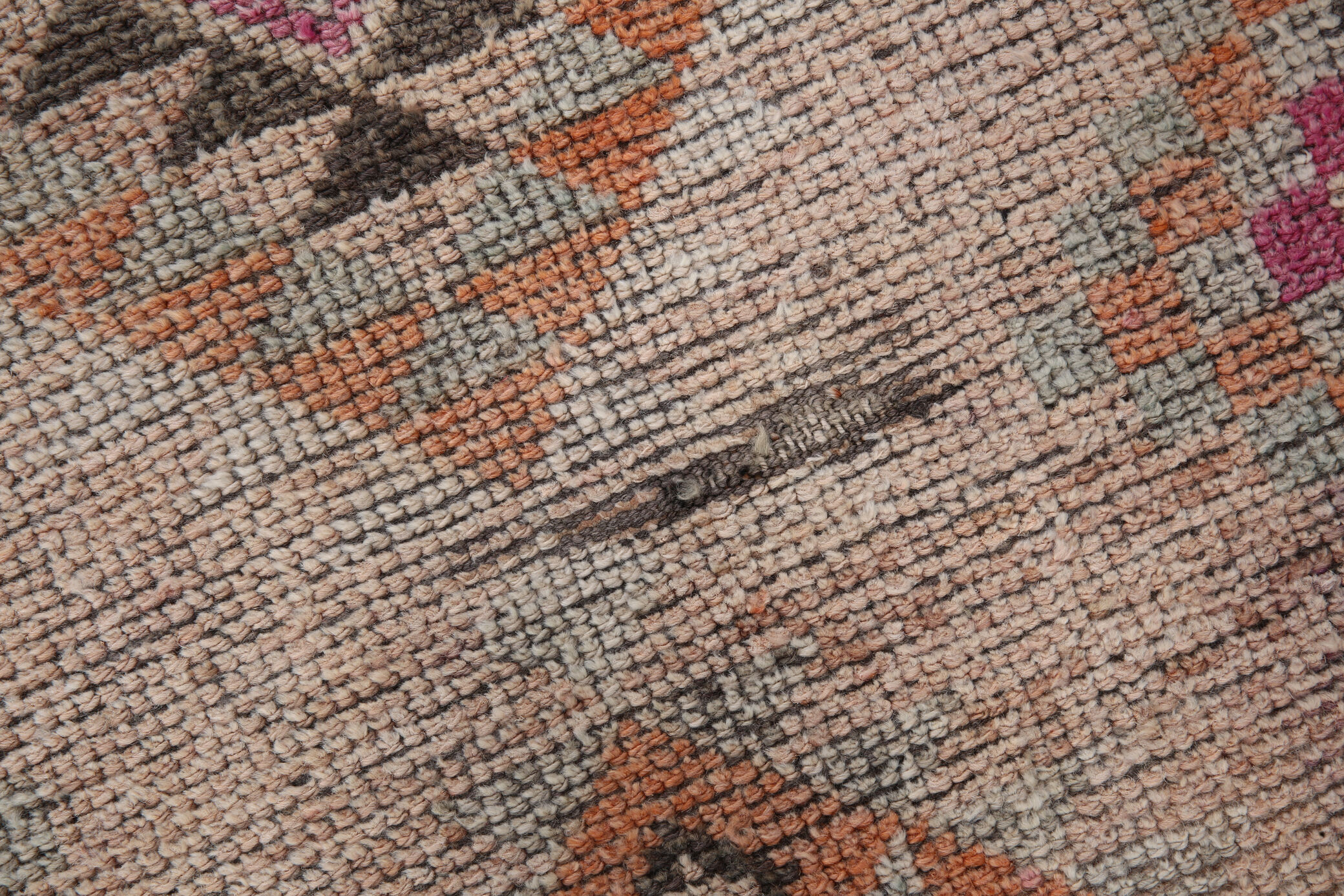 Red and orange vintage runner rug, 370x82cm