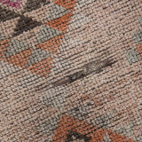 Red and orange vintage runner rug, 370x82cm