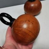 Pepper and salt grinders designed by nissen denmark in teak