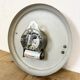 Vintage grey east german wall clock from weimar electric, 1970s