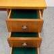 Modernist desk in blonde rosewood, France circa 1960.