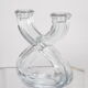 Double candle holder in Vannes crystal