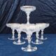 Baccarat crystal champagne glasses monogram 19th century