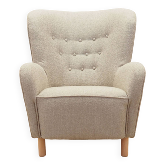 Beige armchair, Scandinavian design, production: Denmark