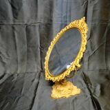 Old brass mirror