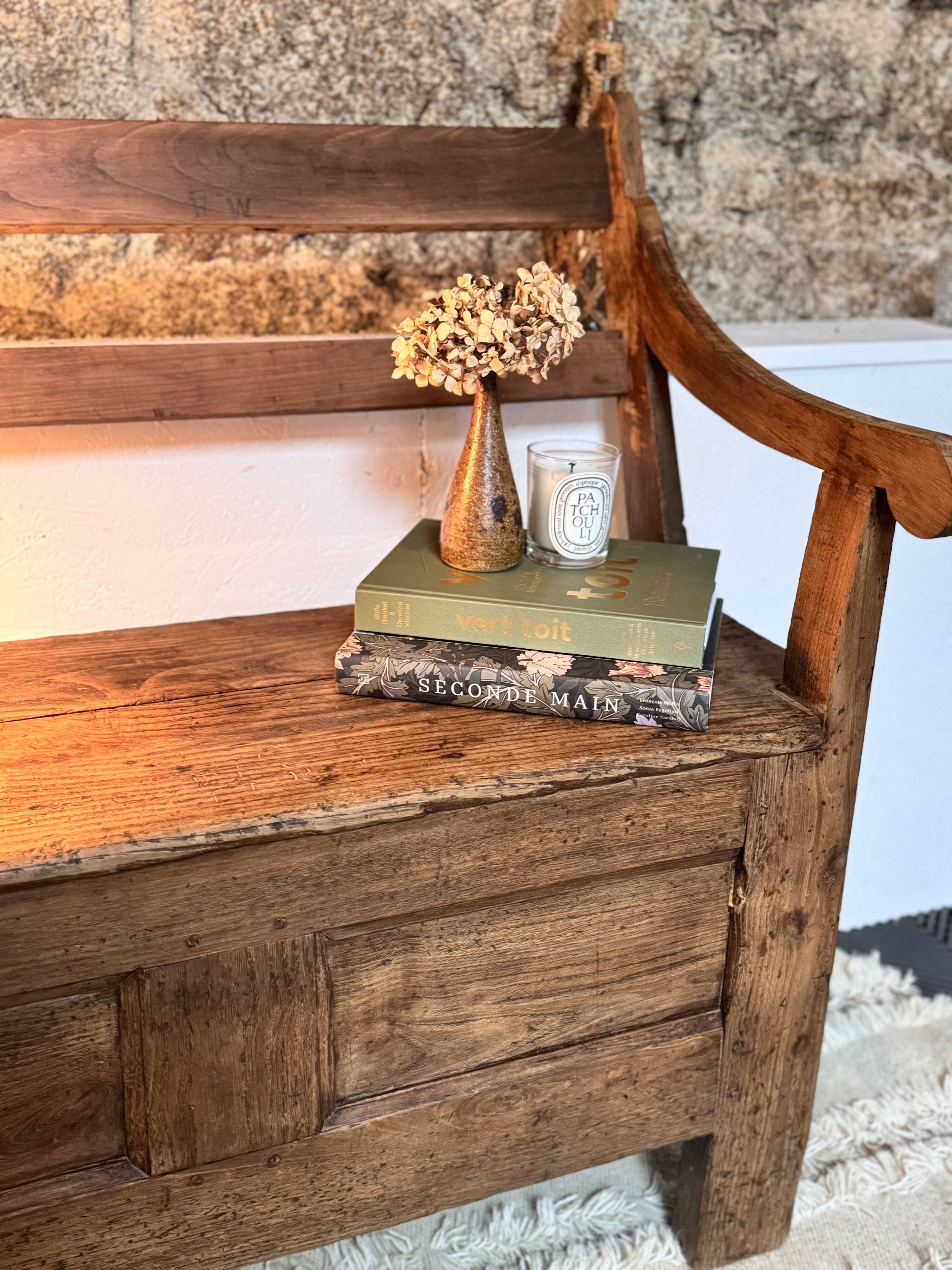 farm bench, fireplace bench