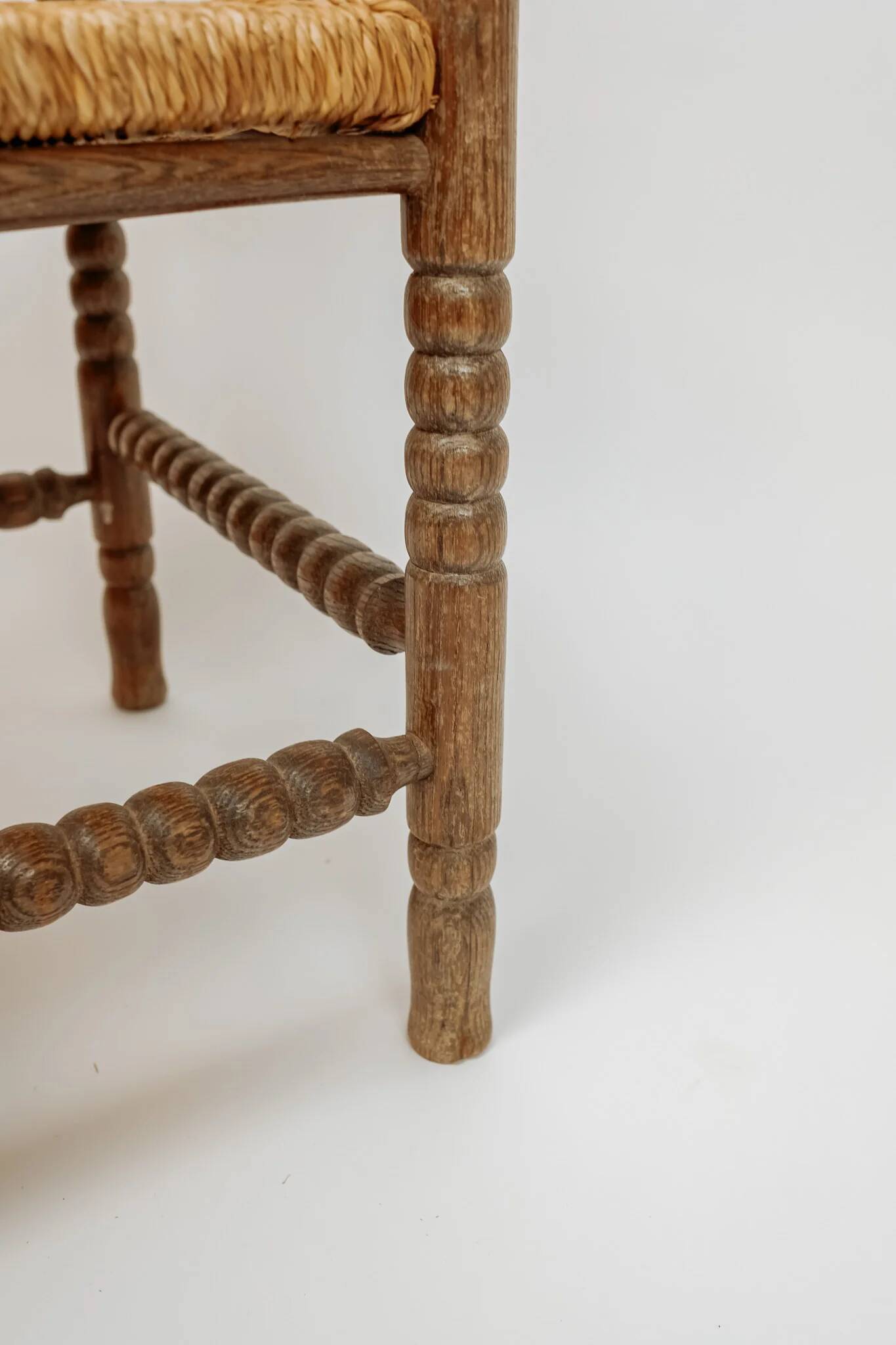 Classic vintage bobbin corner armchair