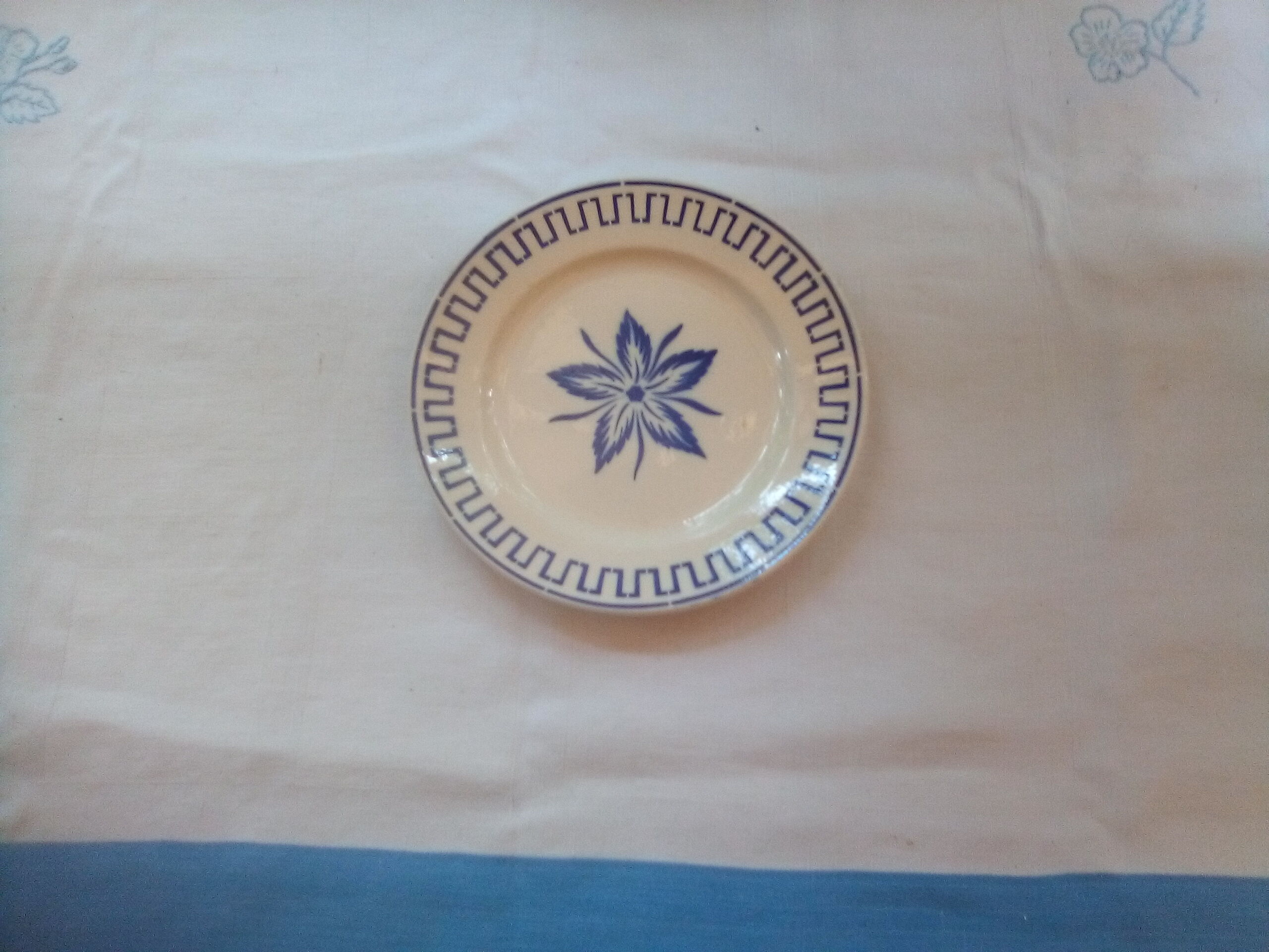 Assorted 18 old blue plates