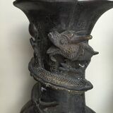 Pair of large bronze vases