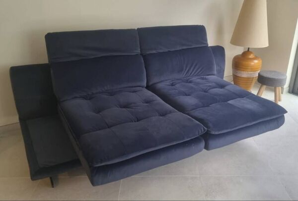 Canapé Vice Versa Home Salons – Velours bleu nuit – Excellent état