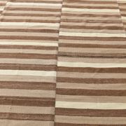 10x13 Dark Brown & Beige Vintage Kilim Rug, 311x394Cm