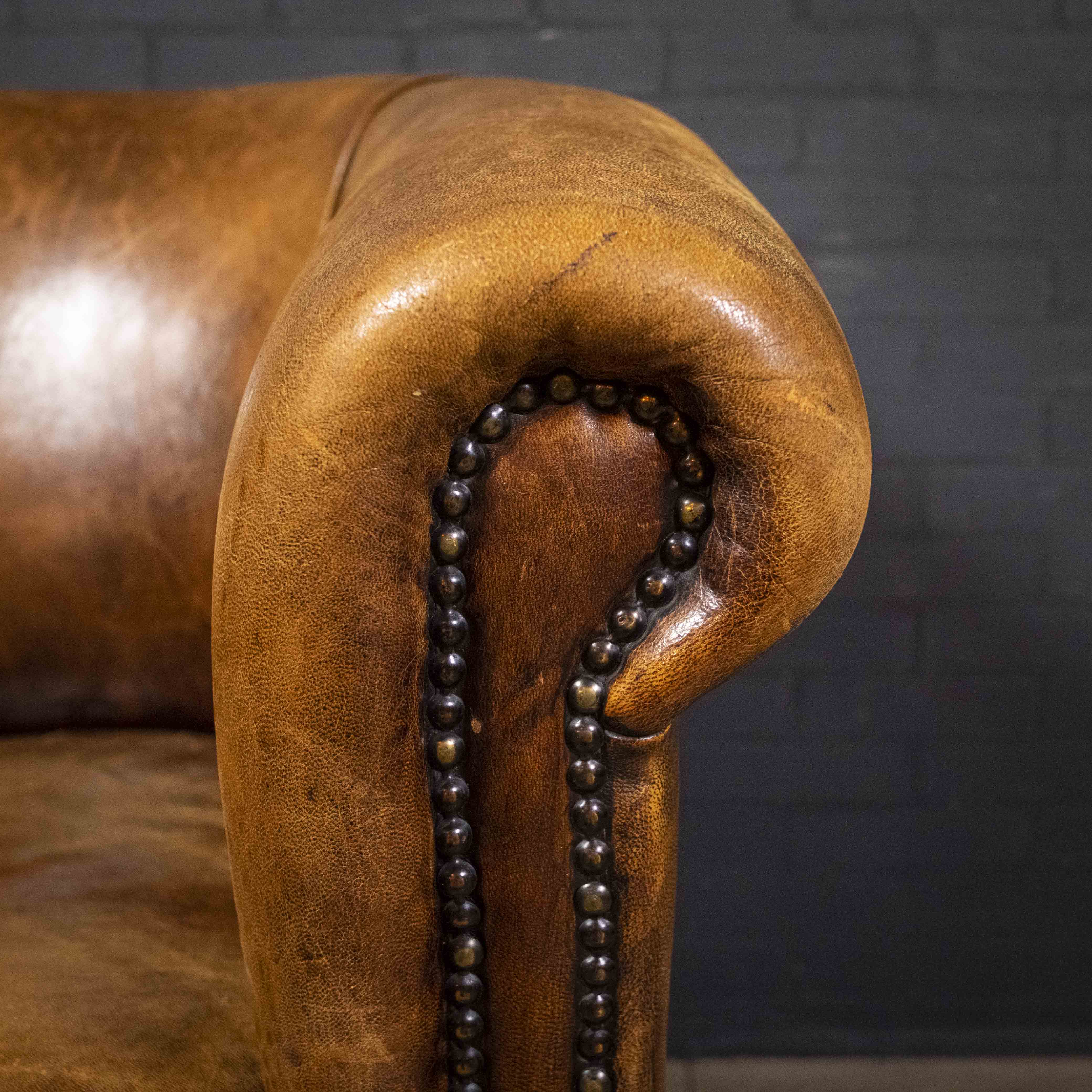 Vintage armchair cuir de mouton