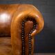 Fauteuil vintage cuir de mouton
