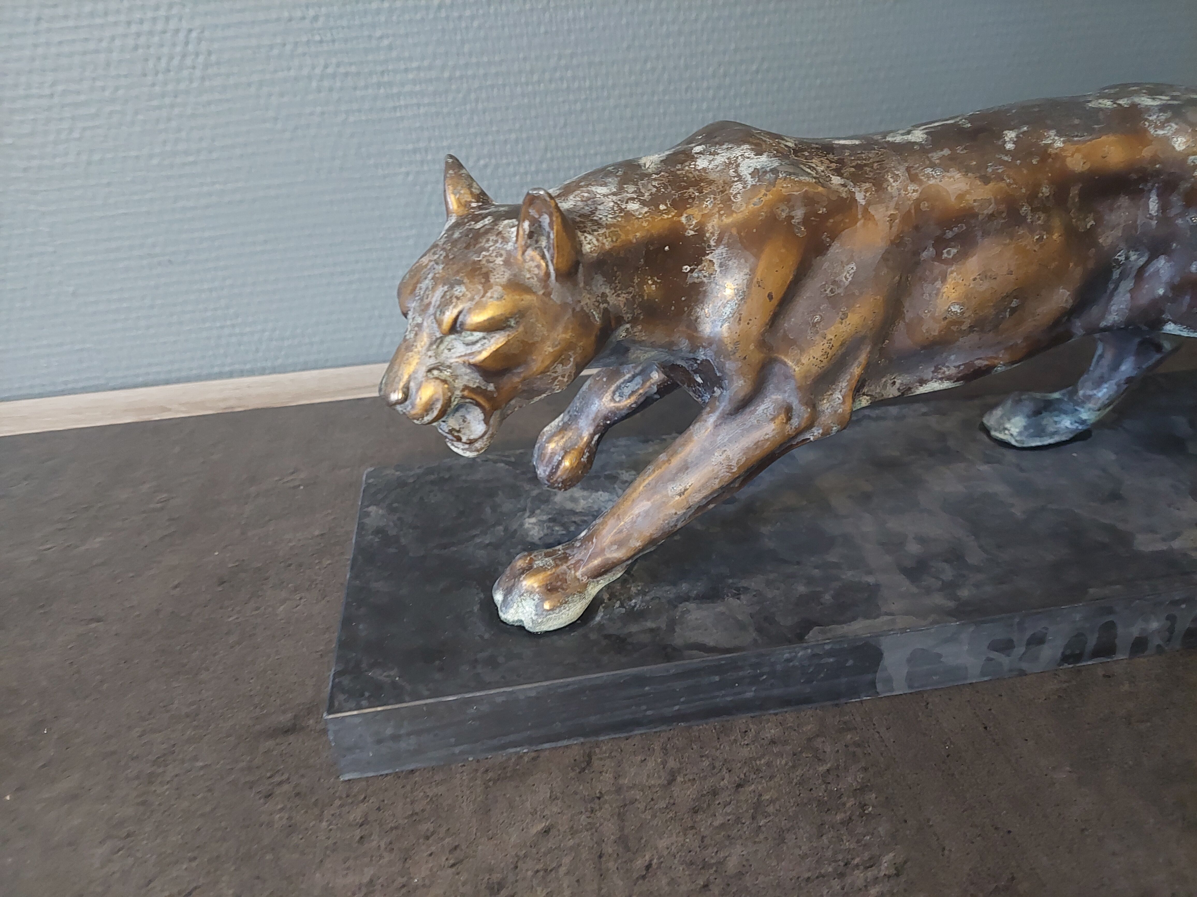 Lioness sculpture art deco