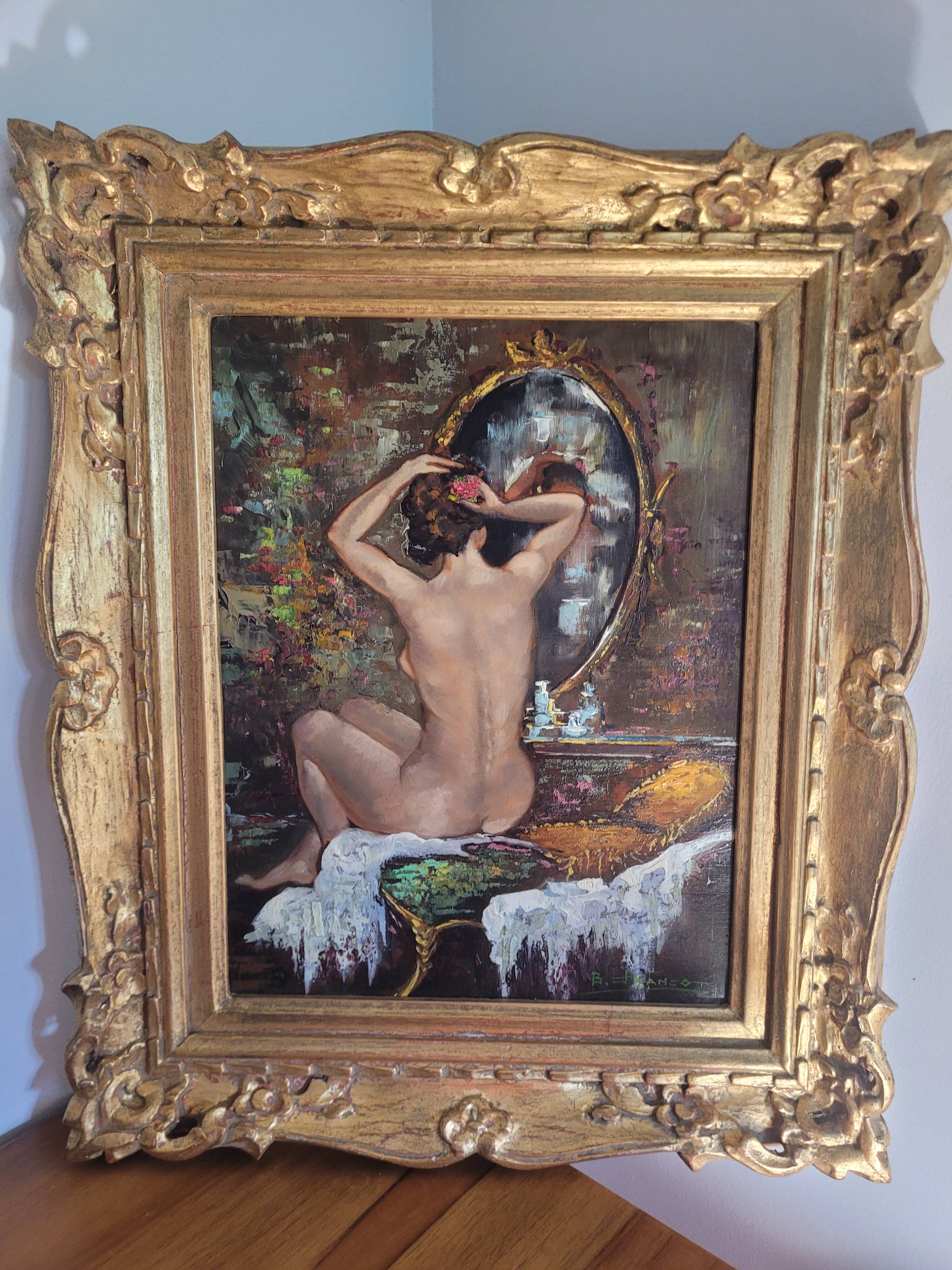 Tableaux,  huile sur isorel B. franco.