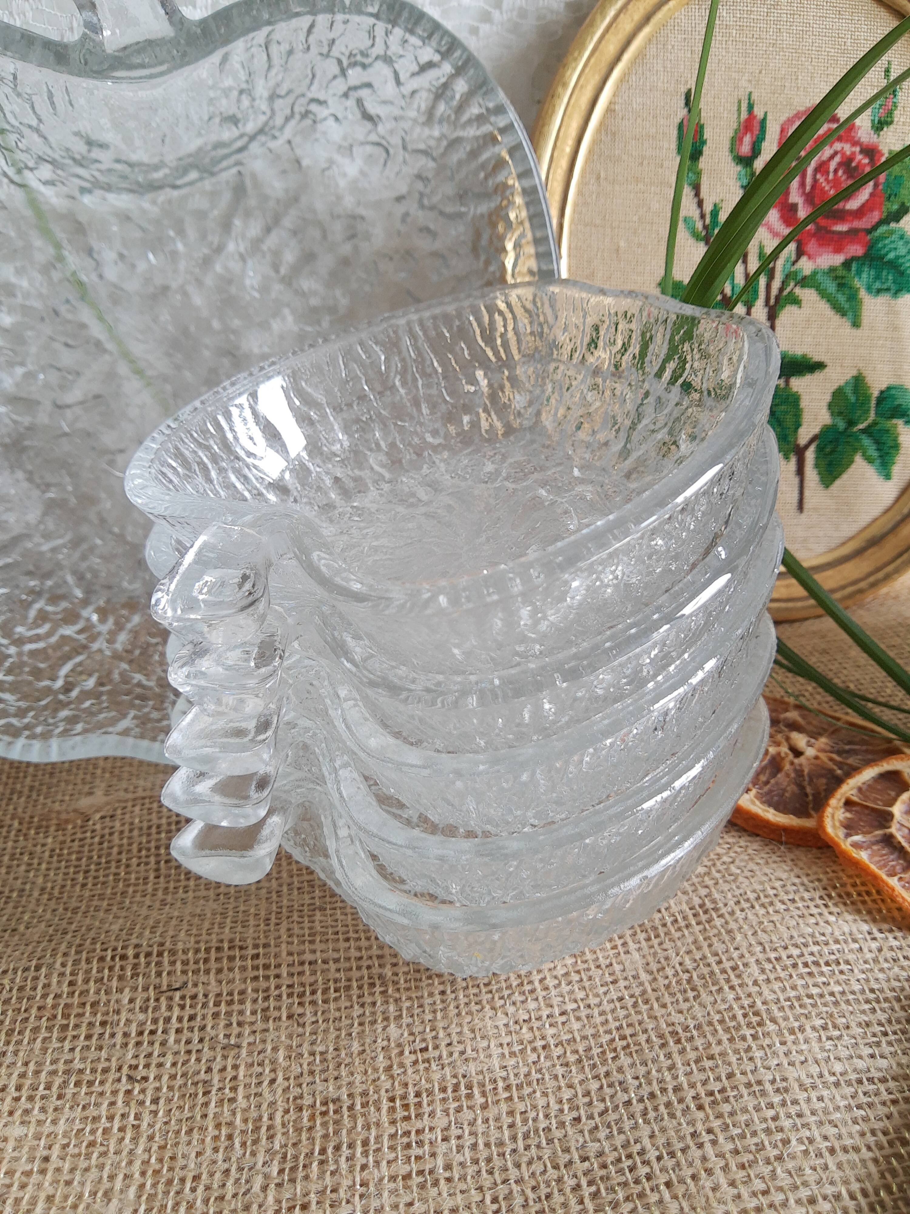 Apple-shaped dessert service - vintage