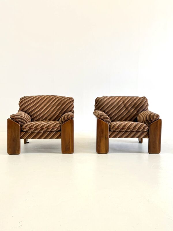 Chaise Sapporo par Mario Marenco pour Mobil Girgi rayée
