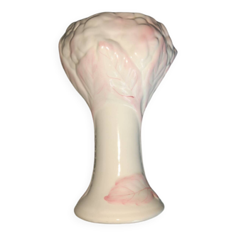 Pink leaf porcelain vase