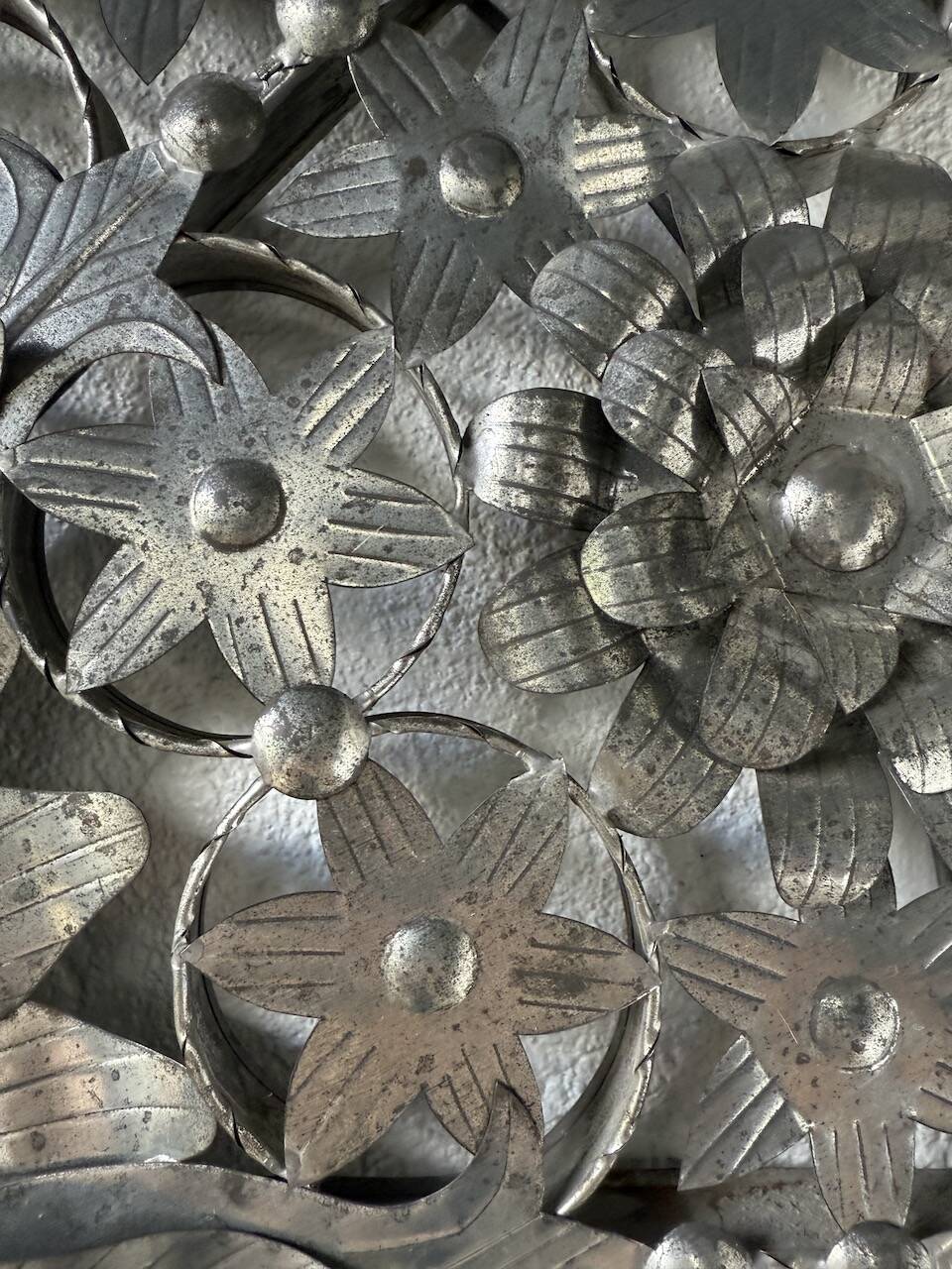 Vintage Mexican metal large mirror