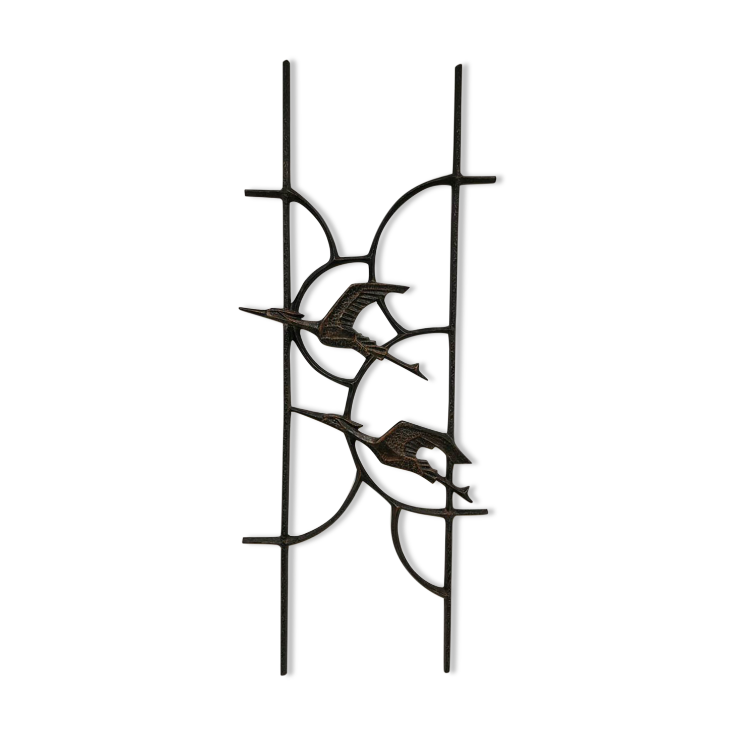 Vintage brutalist wall art sculpture ‘birds’