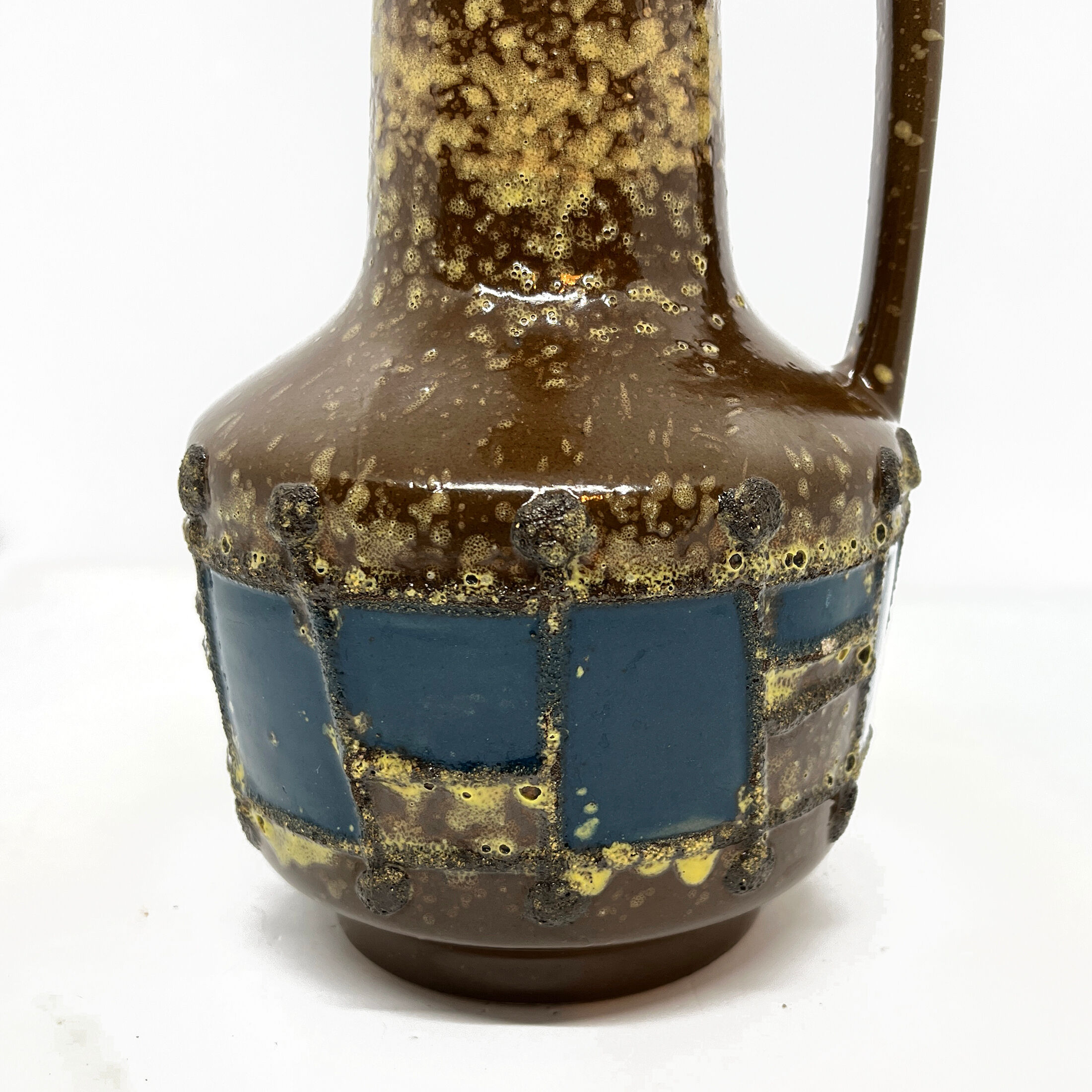1970s mid-century modern ceramic vase VEB Haldensleben, Germany