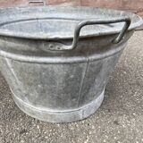 Very large vintage zinc basin 70 liters