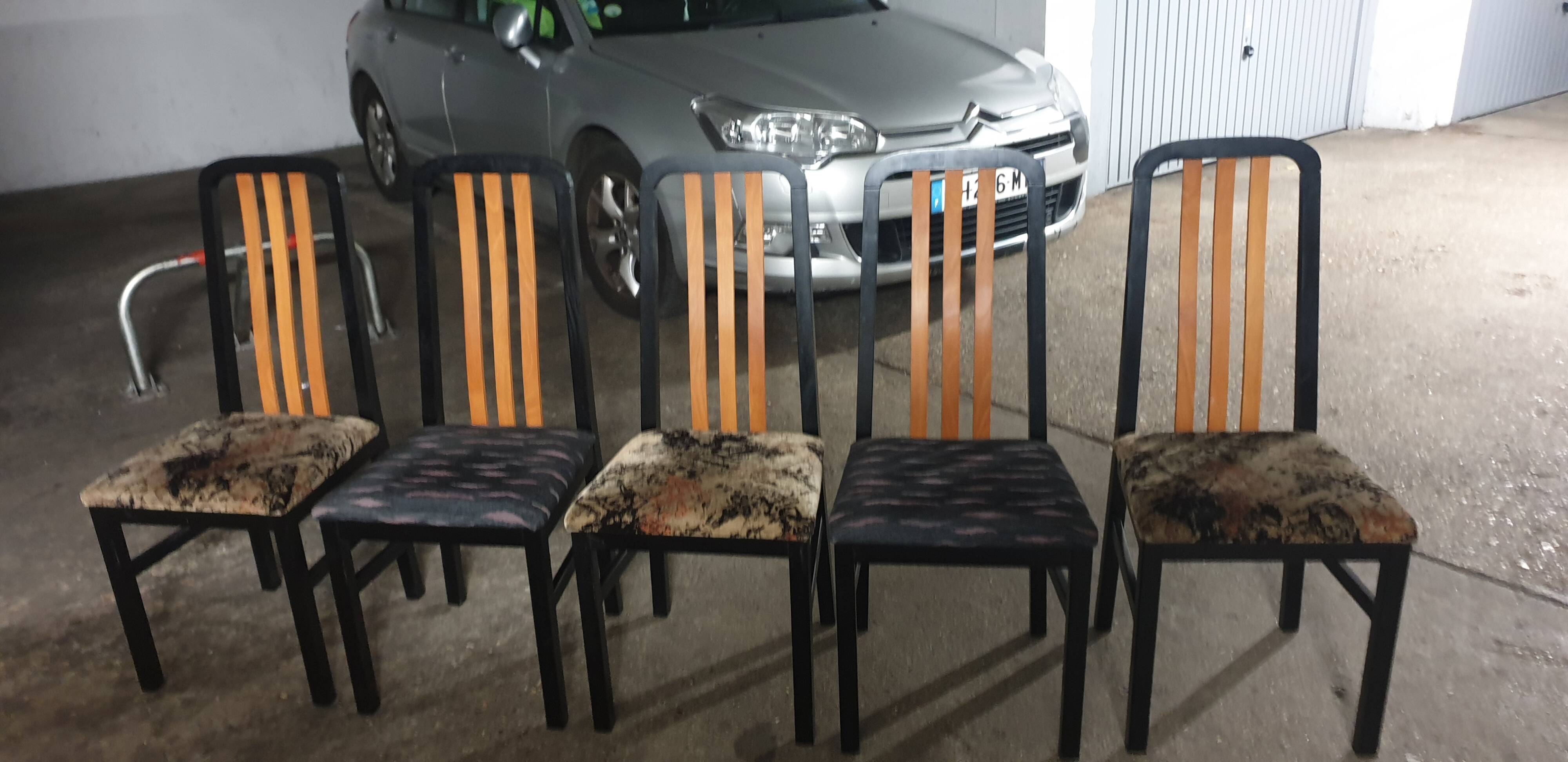 5 chairs design period 70/80