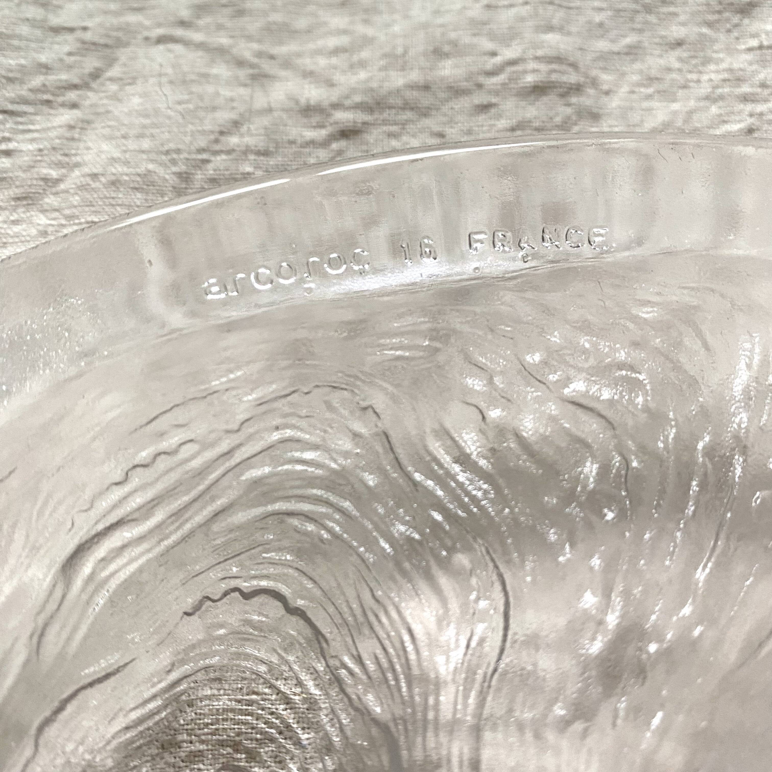 80s glass oyster plates