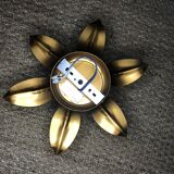 Vintage flower golden metal sconce