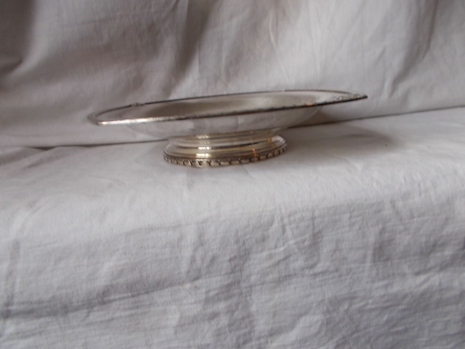 Art Deco style silver metal dish