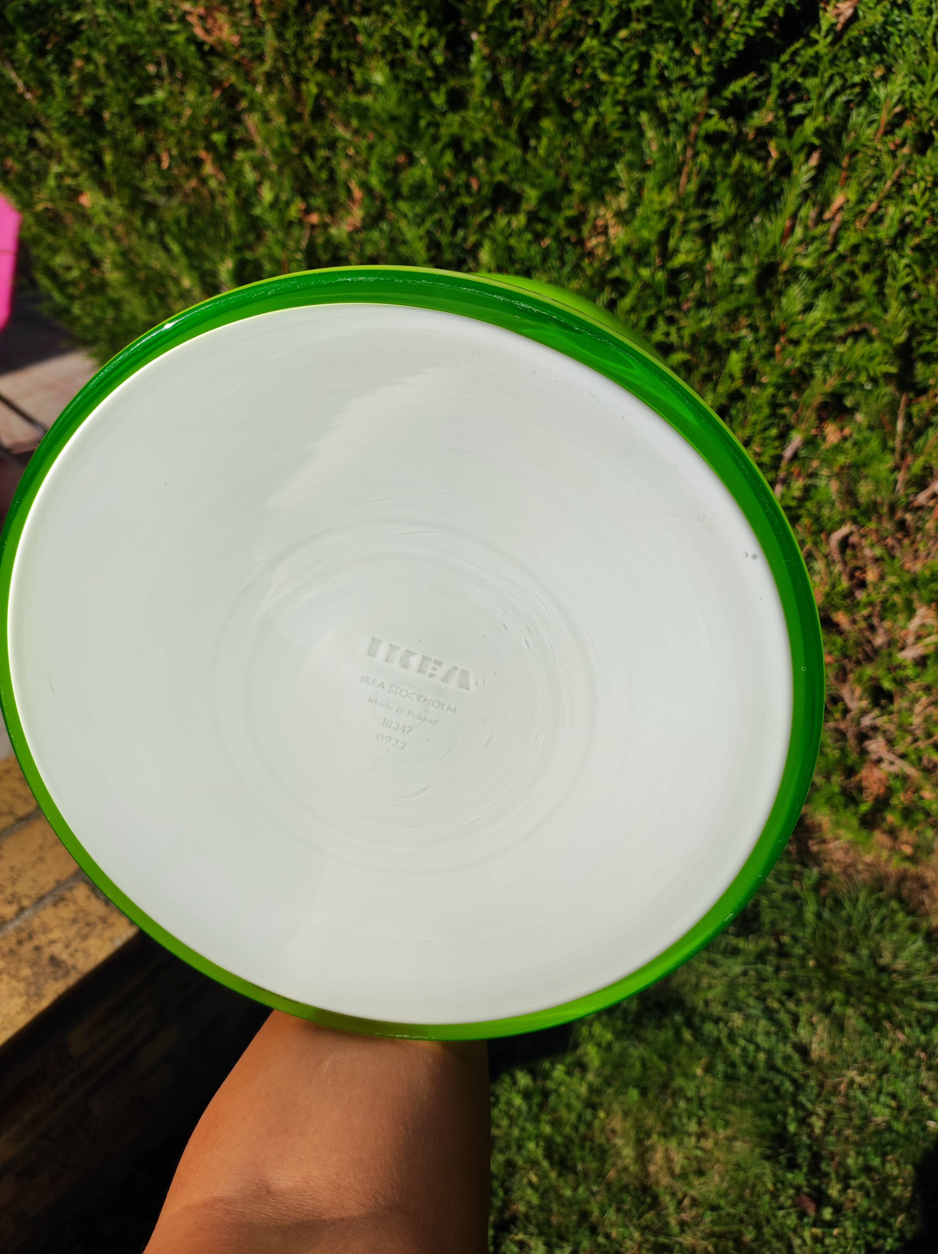 Diabolo vase in green glass Anne Nilsson limited series IKEA Selency