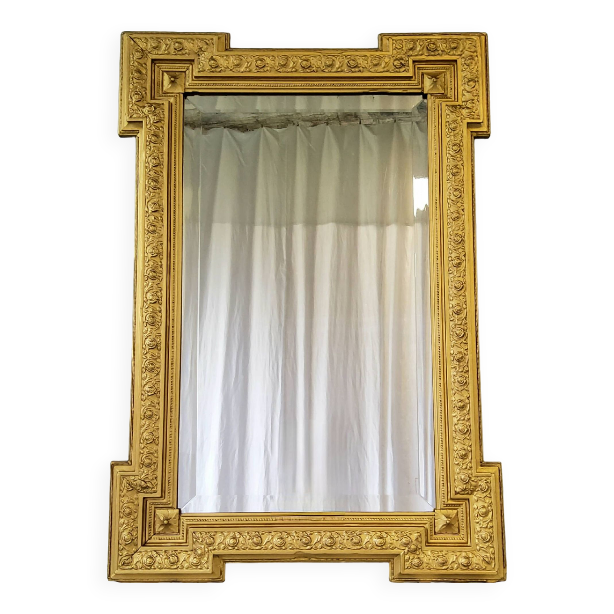 Golden mirror 93x63cm