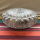 Round ceiling lamp large model moulded glass - vintage metal base