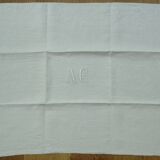 Set of 17 old damasked towels and monogram ac