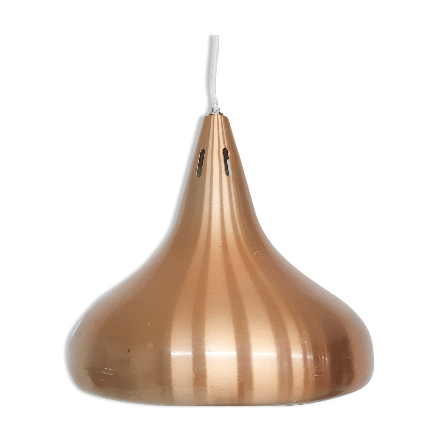 Vintage copper pendant light, Denmark 1960's