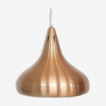 Vintage copper pendant light, Denmark 1960's