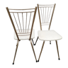 Paire de chaises vintage dorées