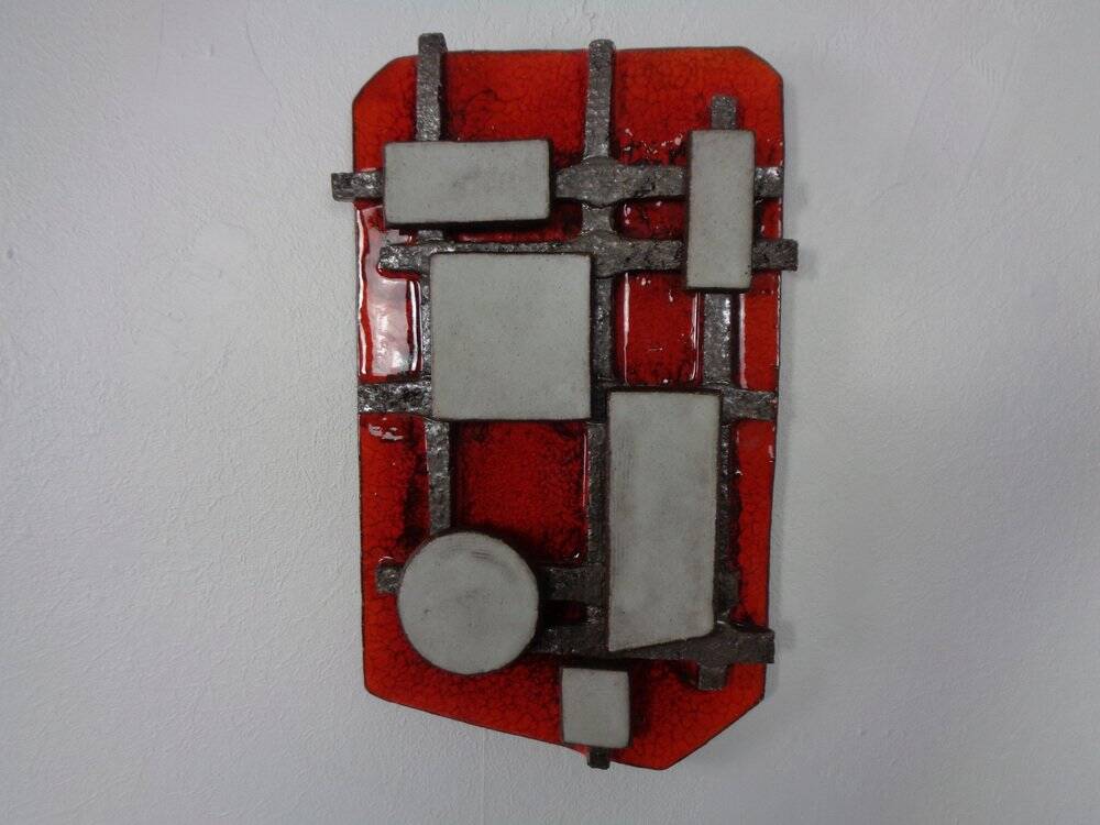Brutalist ceramic wall panel from Krösselbach, Germany, 1960s