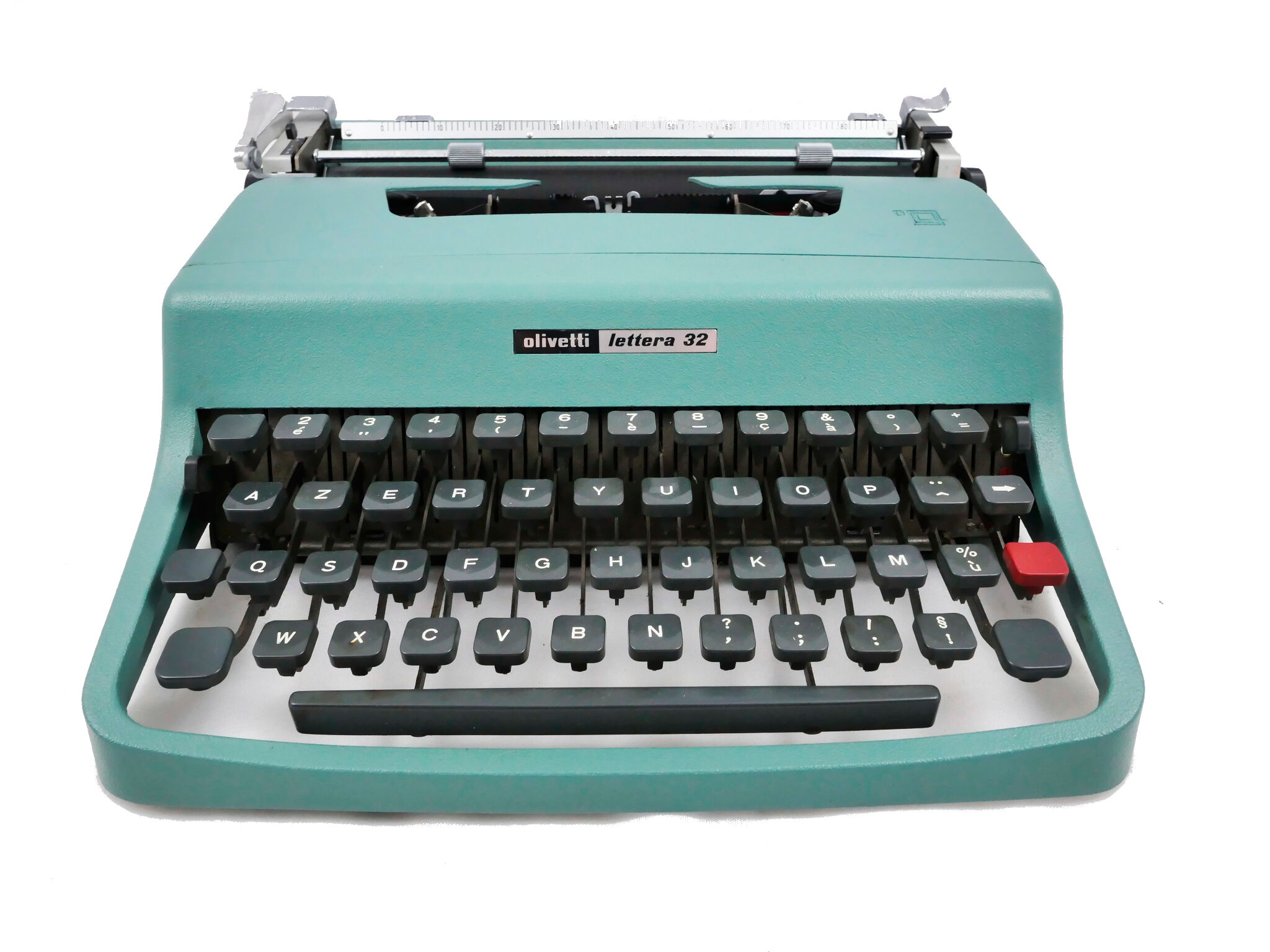Olivetti Lettera 32 blue typewriter
