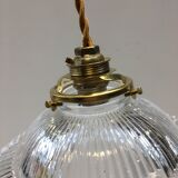 Pair of holophanous glass suspensions