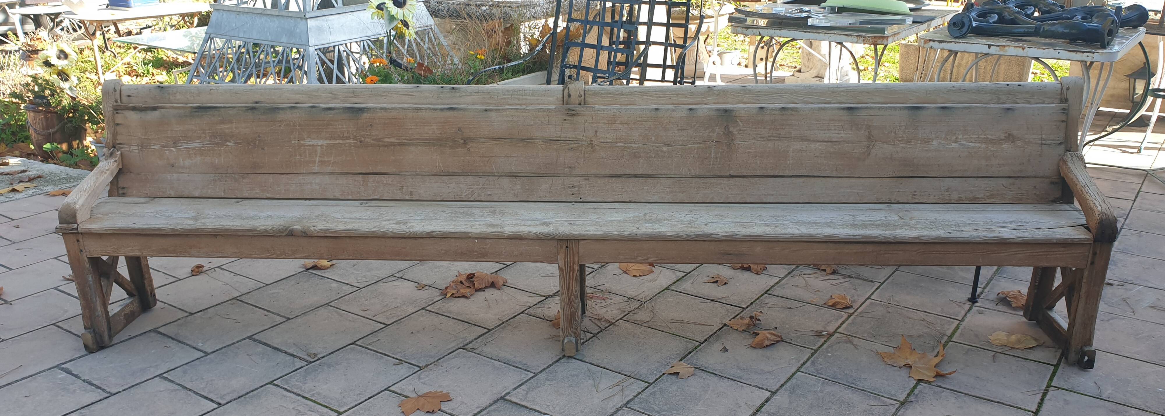 3 meter long solid wood bench