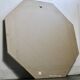 70s mirror, burl wood, metal frame