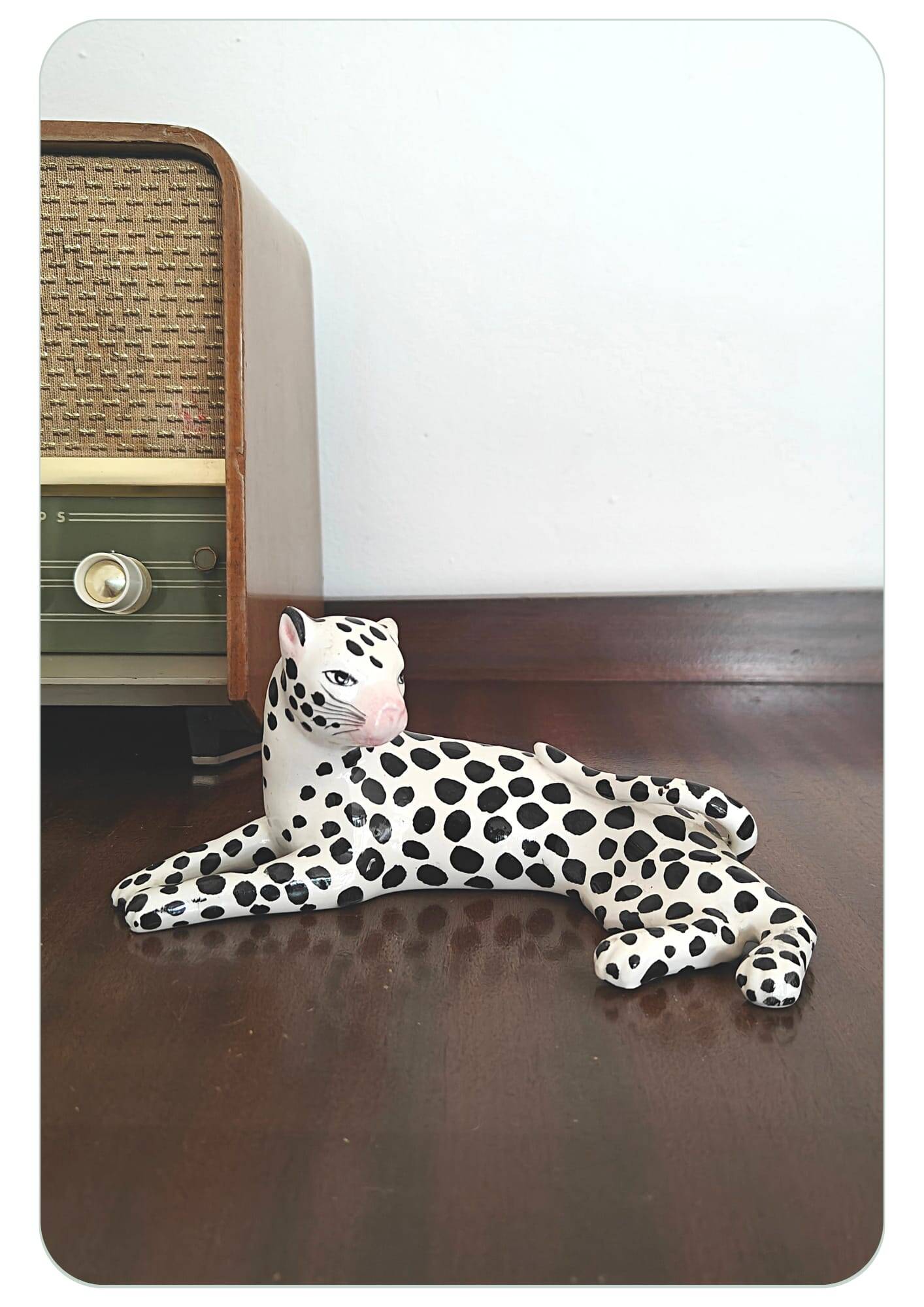 Mid Century Modern Italian Leopard Sculpture