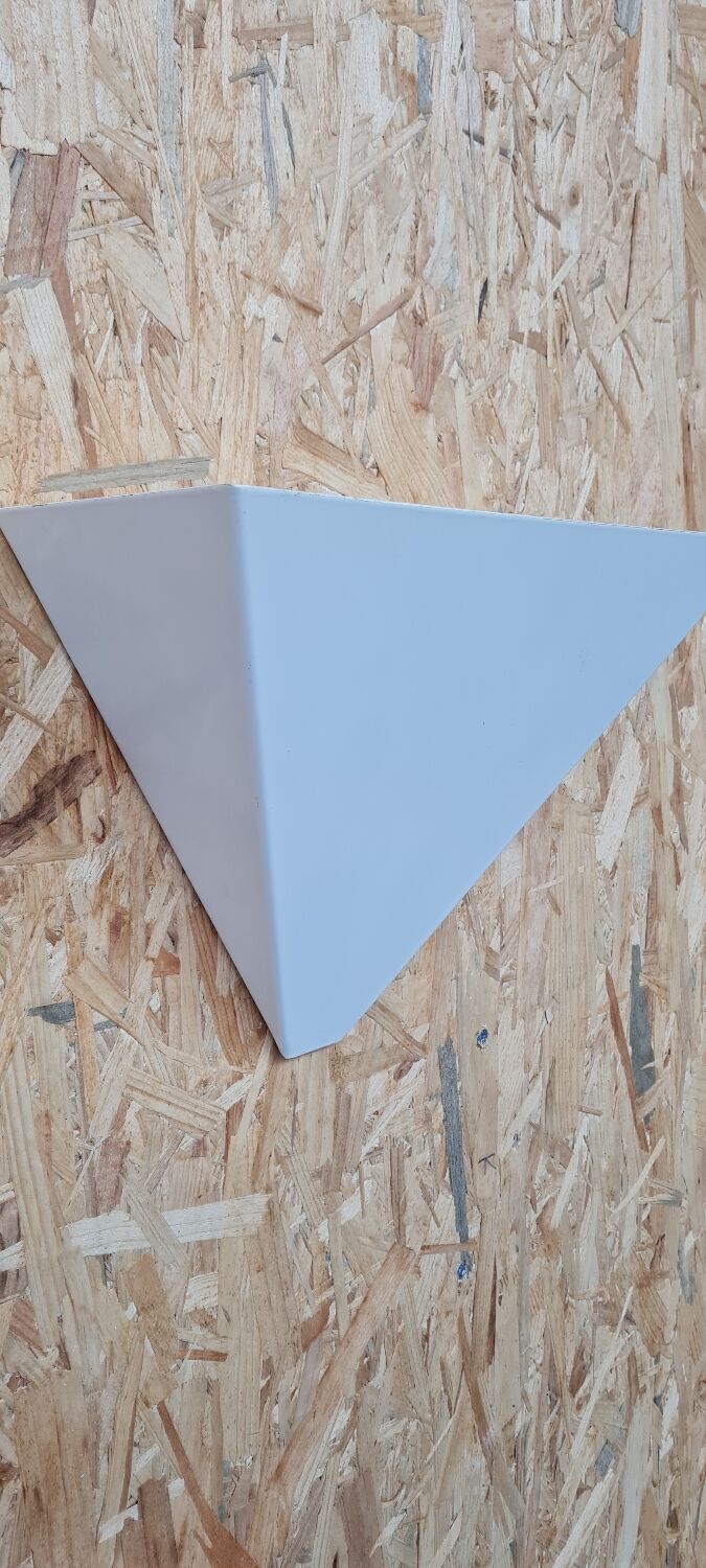 Pair of triangular lacquered metal sconces